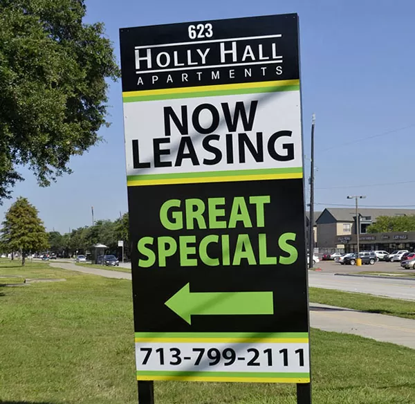 Holly hall real estate sign in Dallas