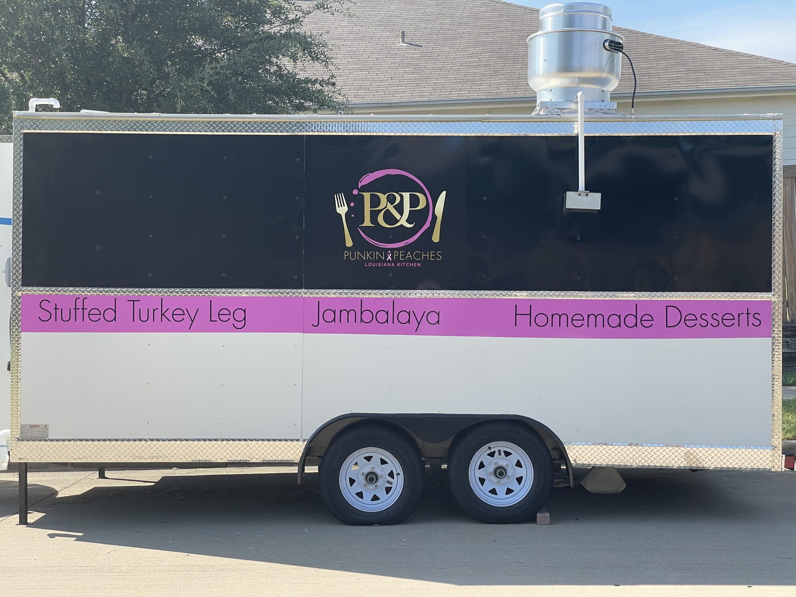 Food vehicle wrap for P&P installed by Premier Signs & Graphics in Dallas, TX