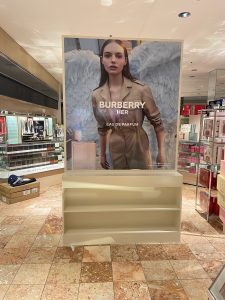 Custom indoor signs for Burberry installed by Premier Signs & Graphics in Dallas, TX