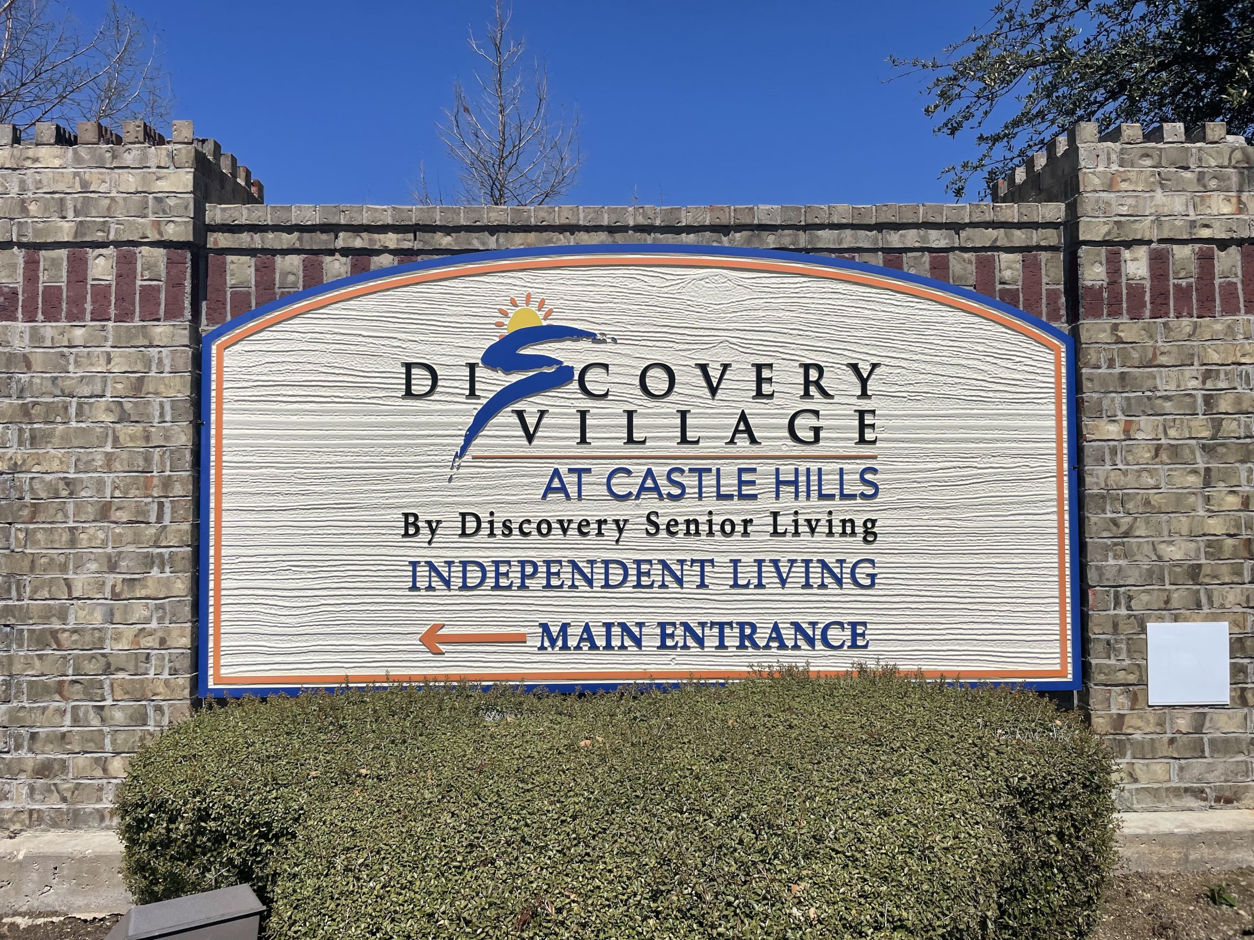 Exterior monument sign of Discovery Village