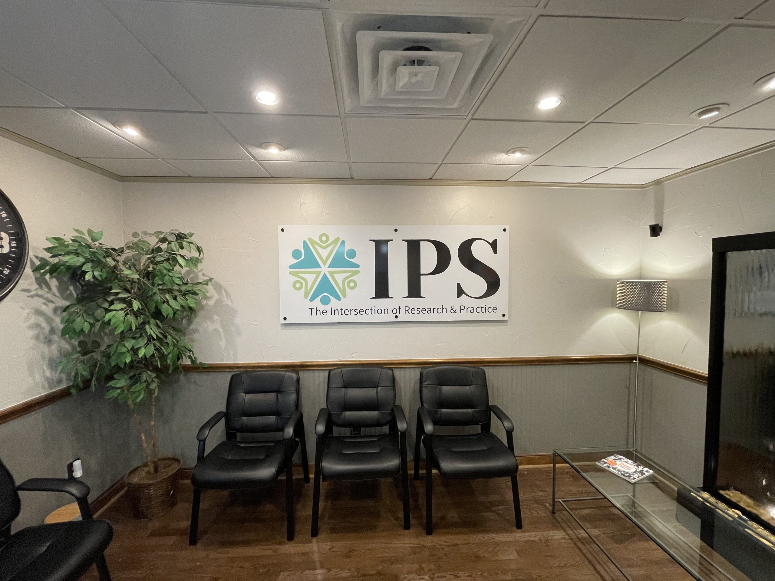 IPS indoor office sign by Premier Signs & Graphics in Dallas, TX