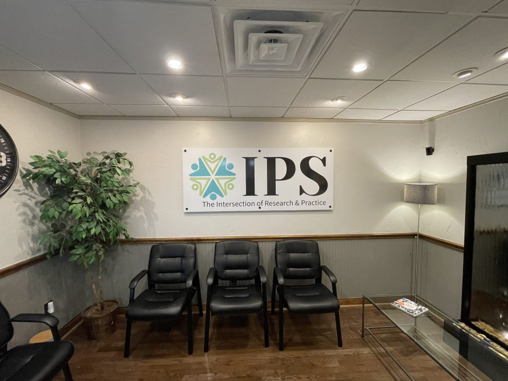 IPS office lobby sign by Premier Signs & Graphics in Dallas, TX
