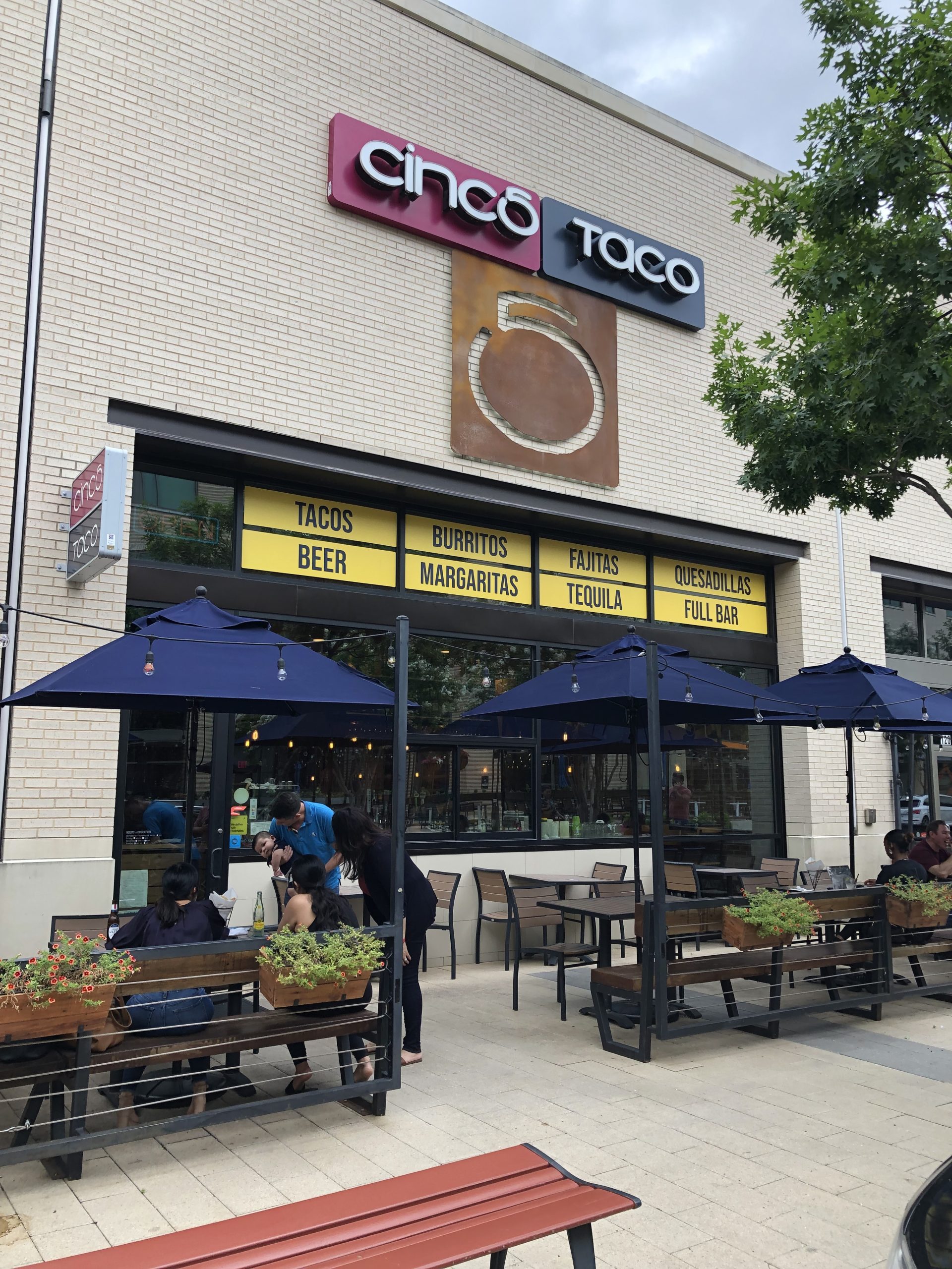 Storefront business sign of Cinco Tako made by Premier Signs & Graphics in DFW