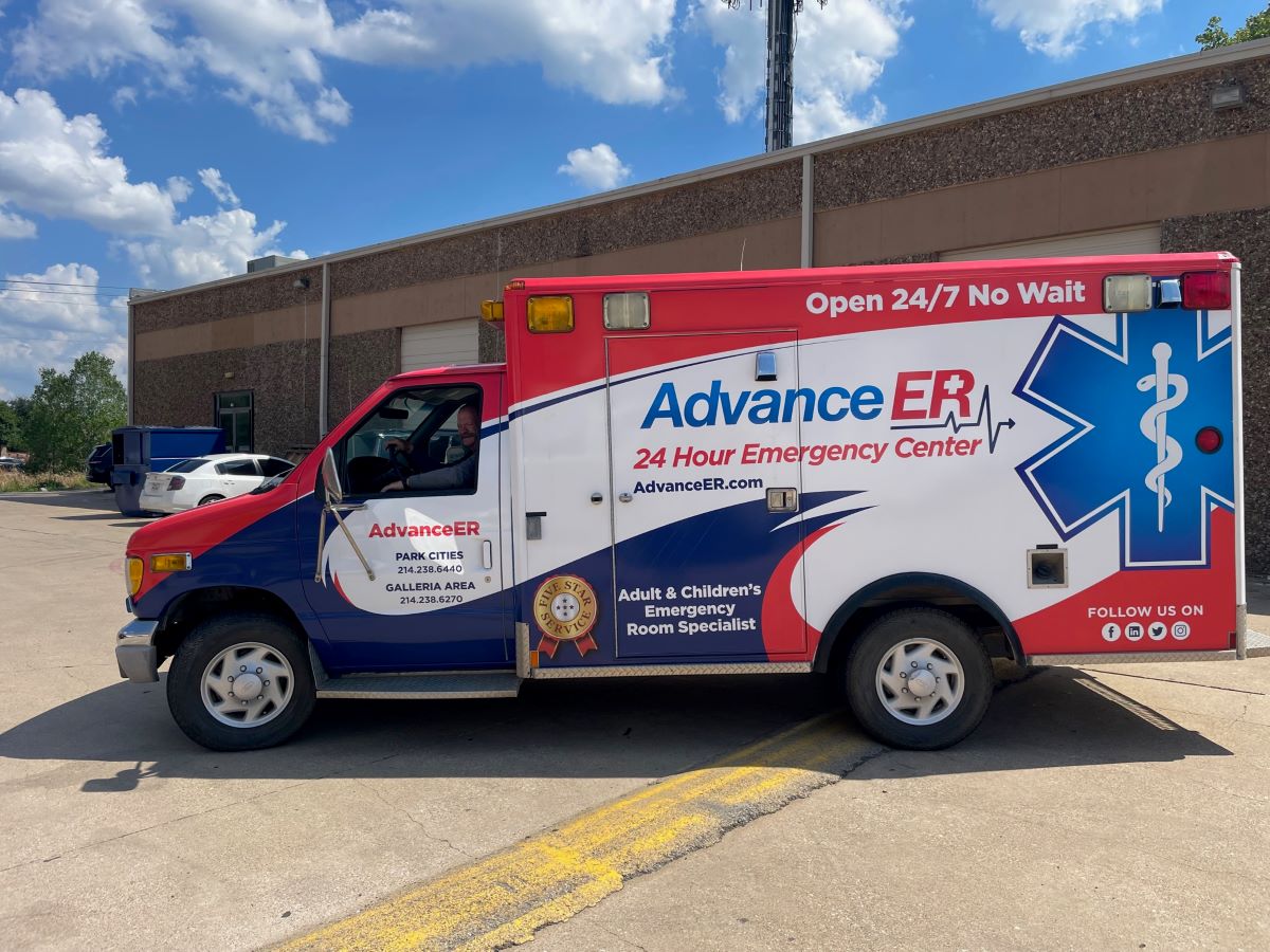 Vinyl Wrap On Ambulance Designed Installed By Premier Signs Graphics